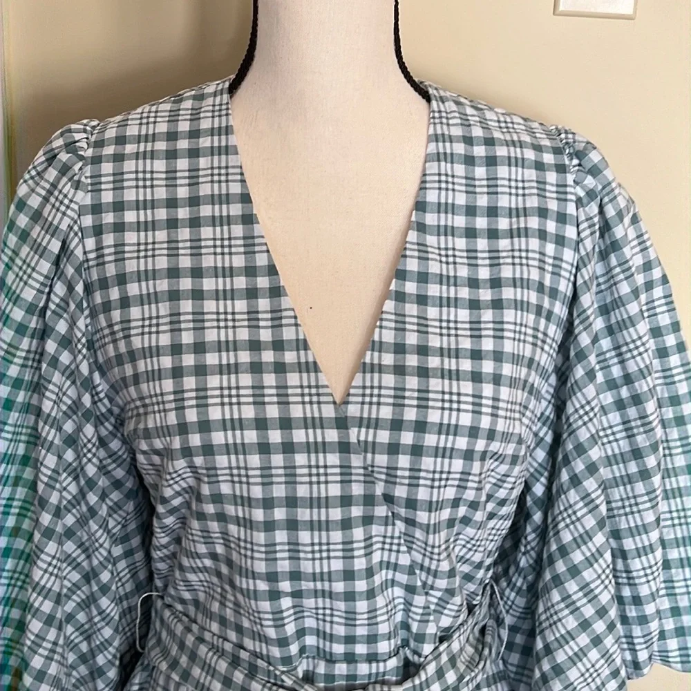MinkPink Plaid Wrap Dress